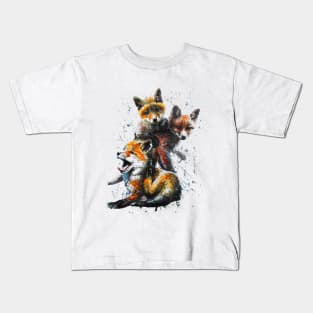 Hand Painted Fox Kids T-Shirt